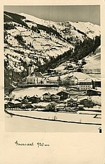 Großarl Ort im Winter, Postkarte, sw, Jahr unbekannt
